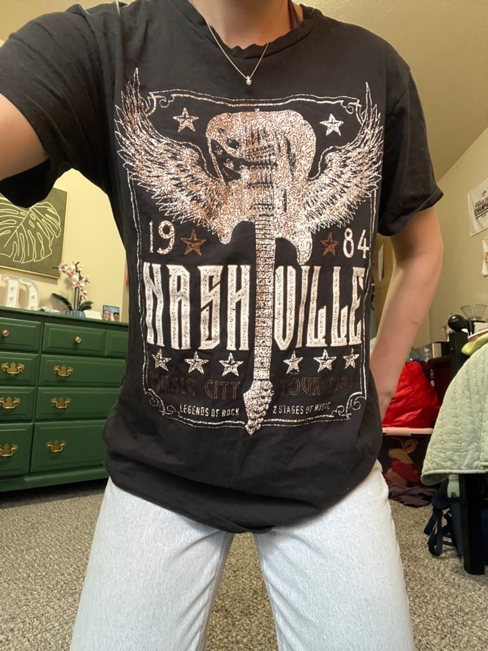 Black Graphic Nashville Tour Tee